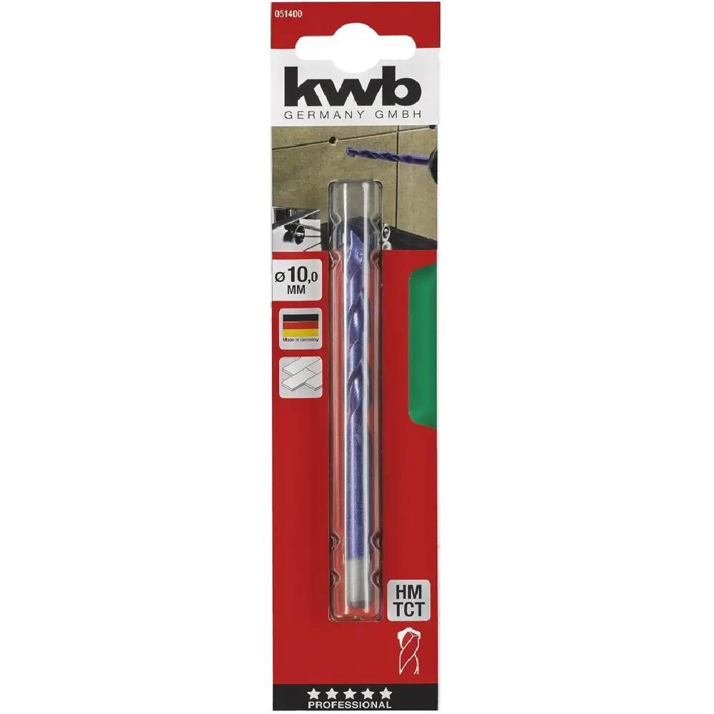 Сверло по керамике KWB 051-400, 10x100 мм STLM-2110460 - Вид №1