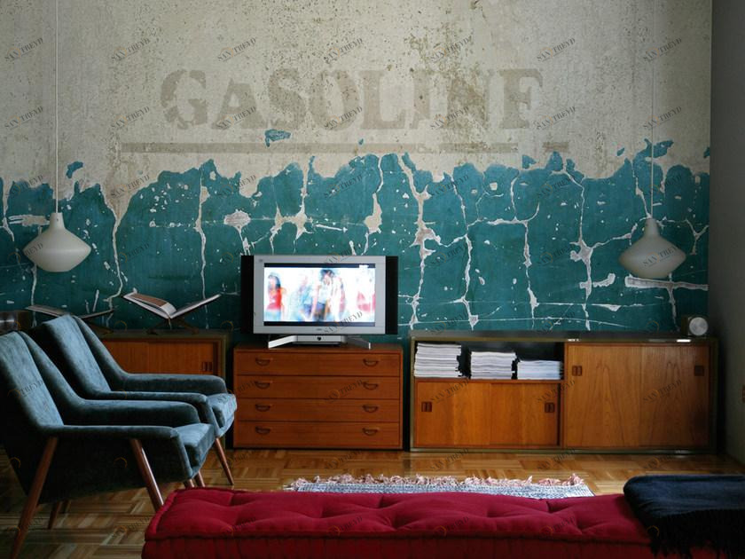 Wall&decò Эффект стены с надписями Contemporary wallpaper 2012 sun-id-1381997