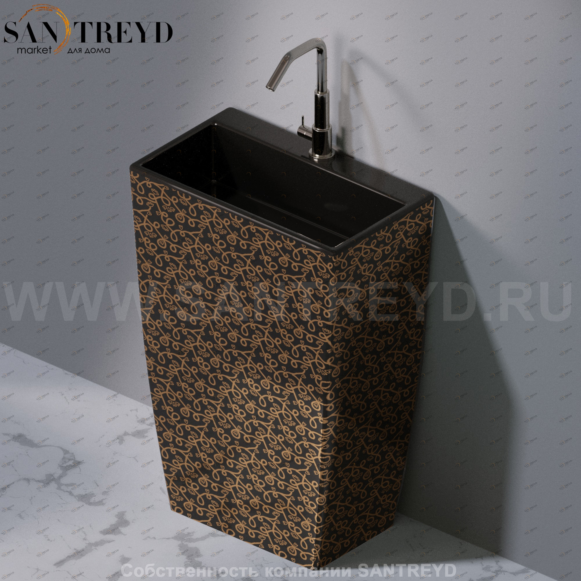 L115401G Напольная раковина стоящая прямоугольная A. e T. Italia Tower AeT ITALIA