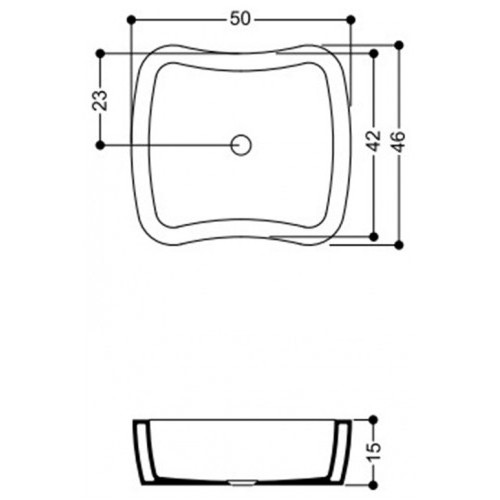 42773 Накладная раковина на столешницу  овальная Santreyd  - Вид №2