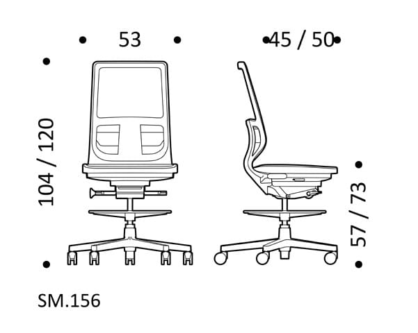 5-спицевое вращающееся сетчатое офисное кресло с колесами ICF PYLA MESH ARCH-00128670 - Вид №8