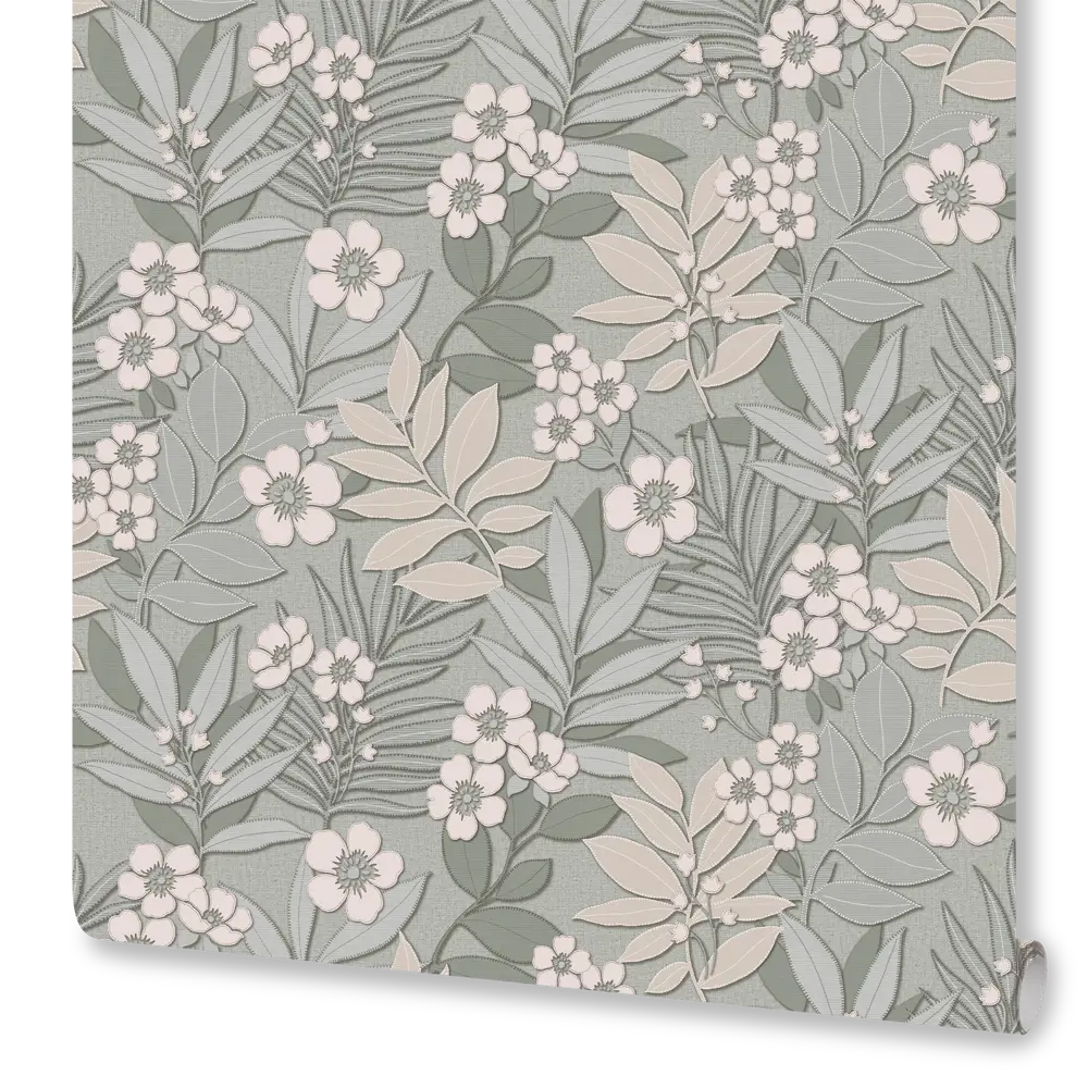 Обои флизелиновые Euro Decor Mia зелёные 1.06 м 6009-04 83684893 STLM-2101755 Santreyd