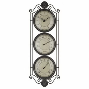 Часы-метеостанция настенные черные Tomas Stern 9040 TOMAS STERN ДИЗАЙНЕРСКИЕ 00-3872782 Черный