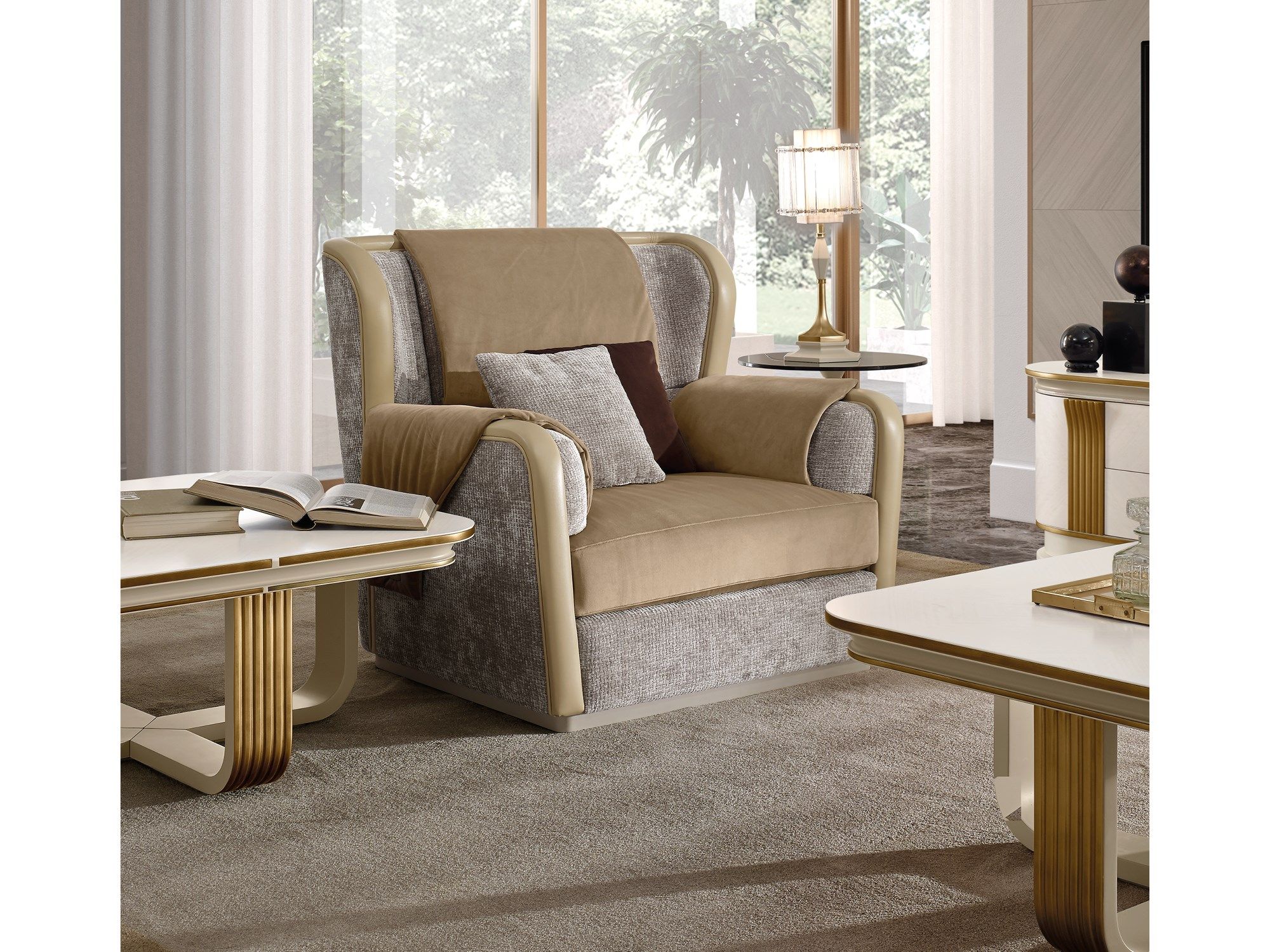 Тканевое кресло с подлокотниками A.R. Arredamenti ARCH-00070481 - Вид №2