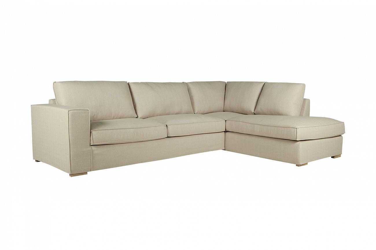 Диван трехместный угловой бежевый Abbe SITS ДИЗАЙНЕРСКИЕ, ABBE 191847 Серый  - Вид №1