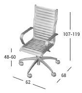 AP Factor Кожаное кресло для руководителя с 5 спицами Louisiana sun-id-1474530 - Вид №8