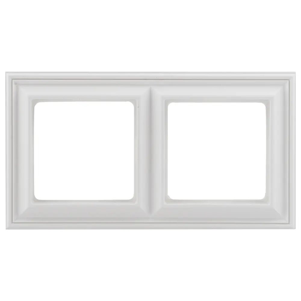Рамка для розеток и выключателей EcoProfi Design 2 поста цвет белый 17901534 STLM-2122958 Santreyd Jung EcoProfi - Вид №1