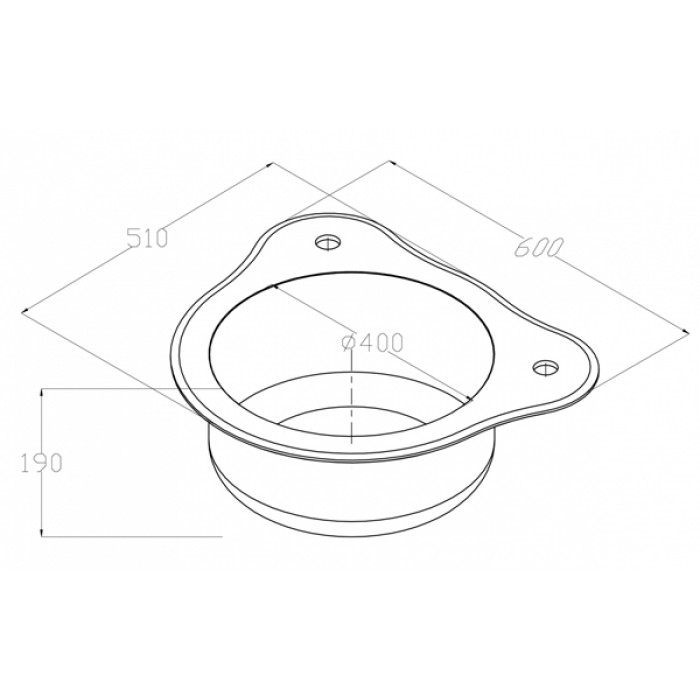 Zorg GL 510 Black Мойка кухонная круглая Zorg  - Вид №3