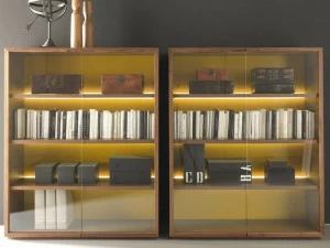 Martex Книжный шкаф / витрина из дерева и стекла