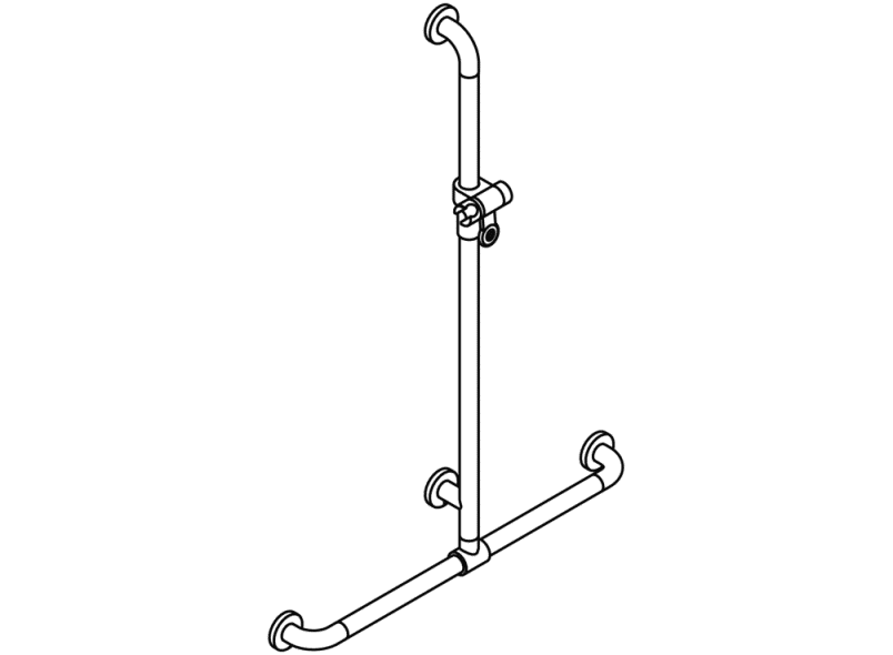801.35.426 Поручень для душа с выдвижным держателем для душа HEWI Greifen  - Вид №2