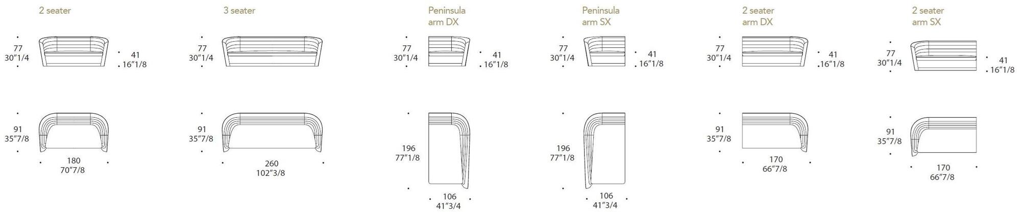 Reflex Диван из ткани с шезлонгом Pininfarina home design sun-id-1472790 - Вид №3
