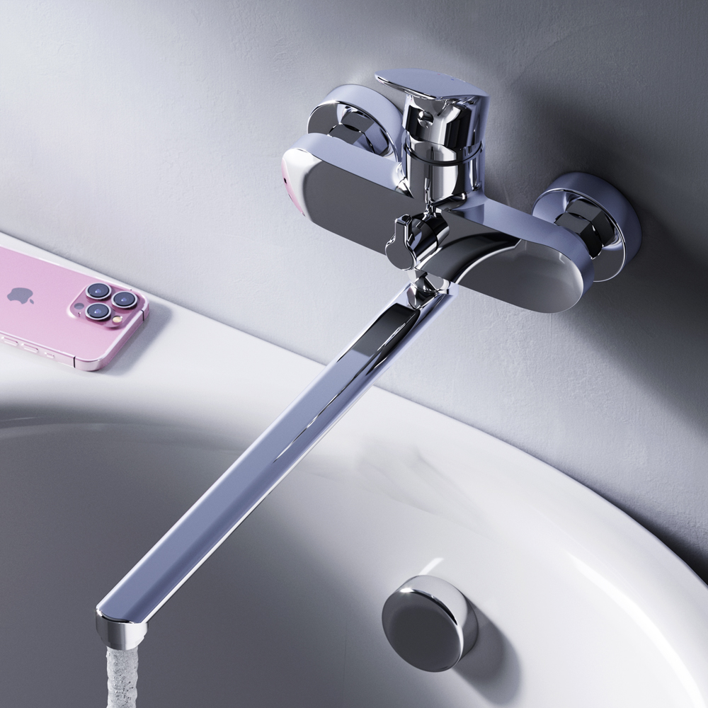 F8090016 смеситель д/ванны/душа излив 350 мм хром шт AM.PM Like - Вид №1