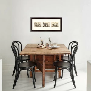 Литография на тонированной бумаге 35х77 см " Лев и олени, 1501-1518гг" КАРТИНЫ В КВАРТИРУ  093829 Бежевый;белый;черный;разноцветный