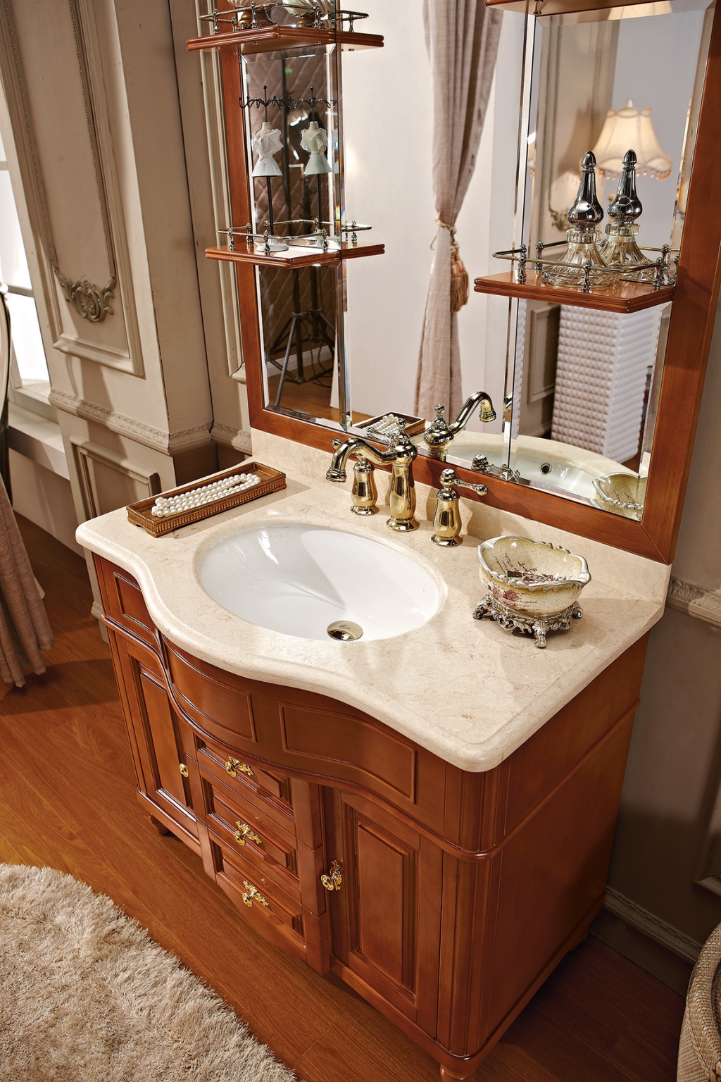 Столешница мраморная MEDICI 120 арт. Z-918 Crema Nova Tessoro TZ918CN - Вид №1