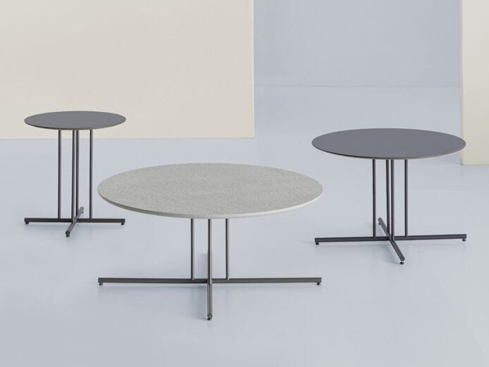 HPL и металлический сад низкий круглый журнальный столик Potocco Graphic ARCH-00118582 - Вид №2