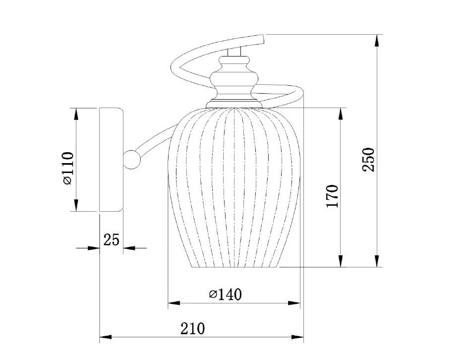 Стеклянный настенный светильник Maytoni Blues ARCH-00109200 - Вид №6