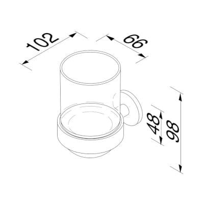 Стеклянный держатель зубной щетки Geesa Nemox ARCH-00119304 - Вид №3