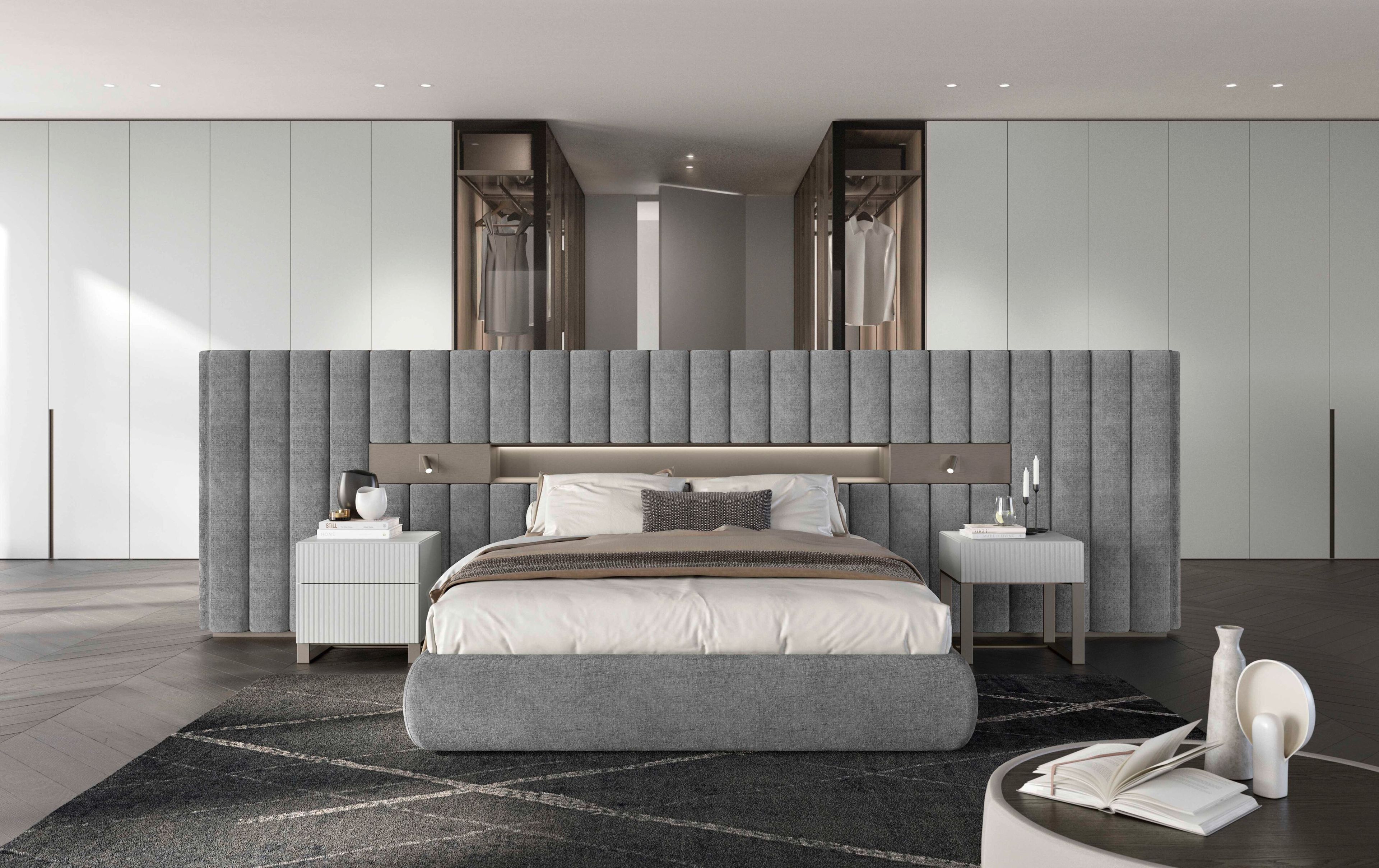 Двуспальная мягкая кровать из ткани Olivieri дресс-код ARCH-00076369 - Вид №23