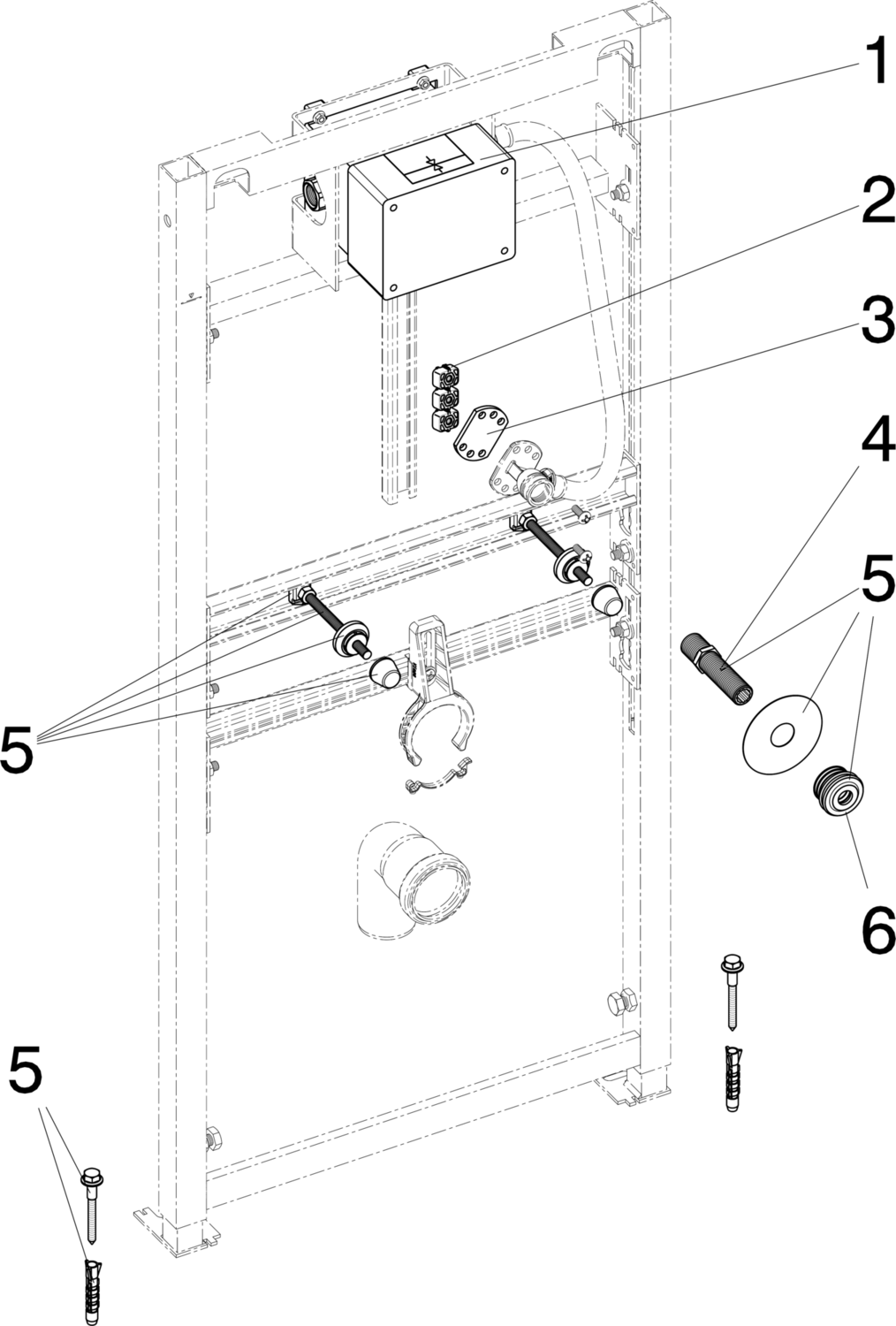 Системная техника  Viega Eco Plus  Элементы для писсуаров VIEGA 611 934 Модель 8164.5 Santreyd  - Вид №4