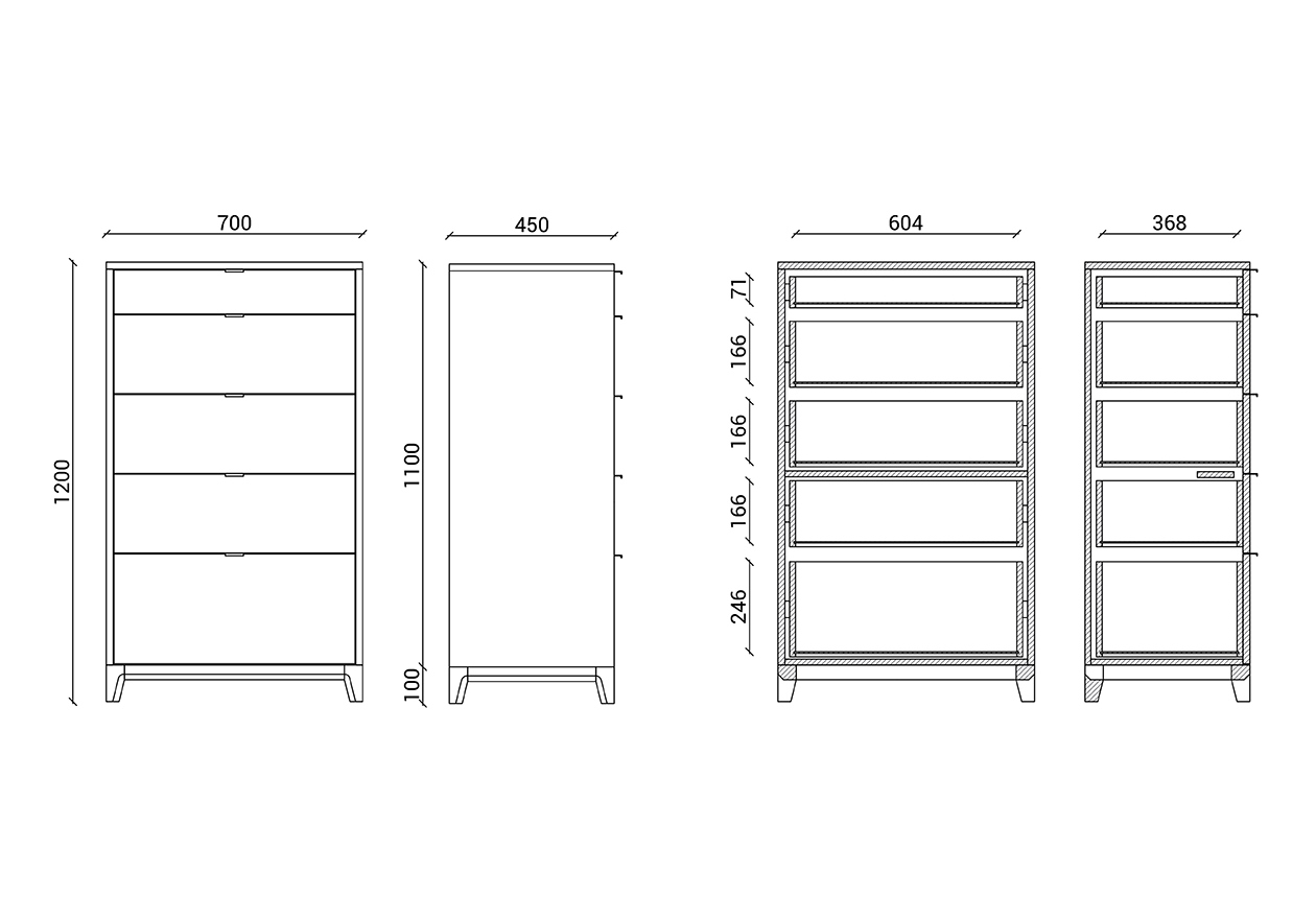 Комод высокий черный Case THE IDEA ДИЗАЙНЕРСКИЕ 209982 Черный  - Вид №3