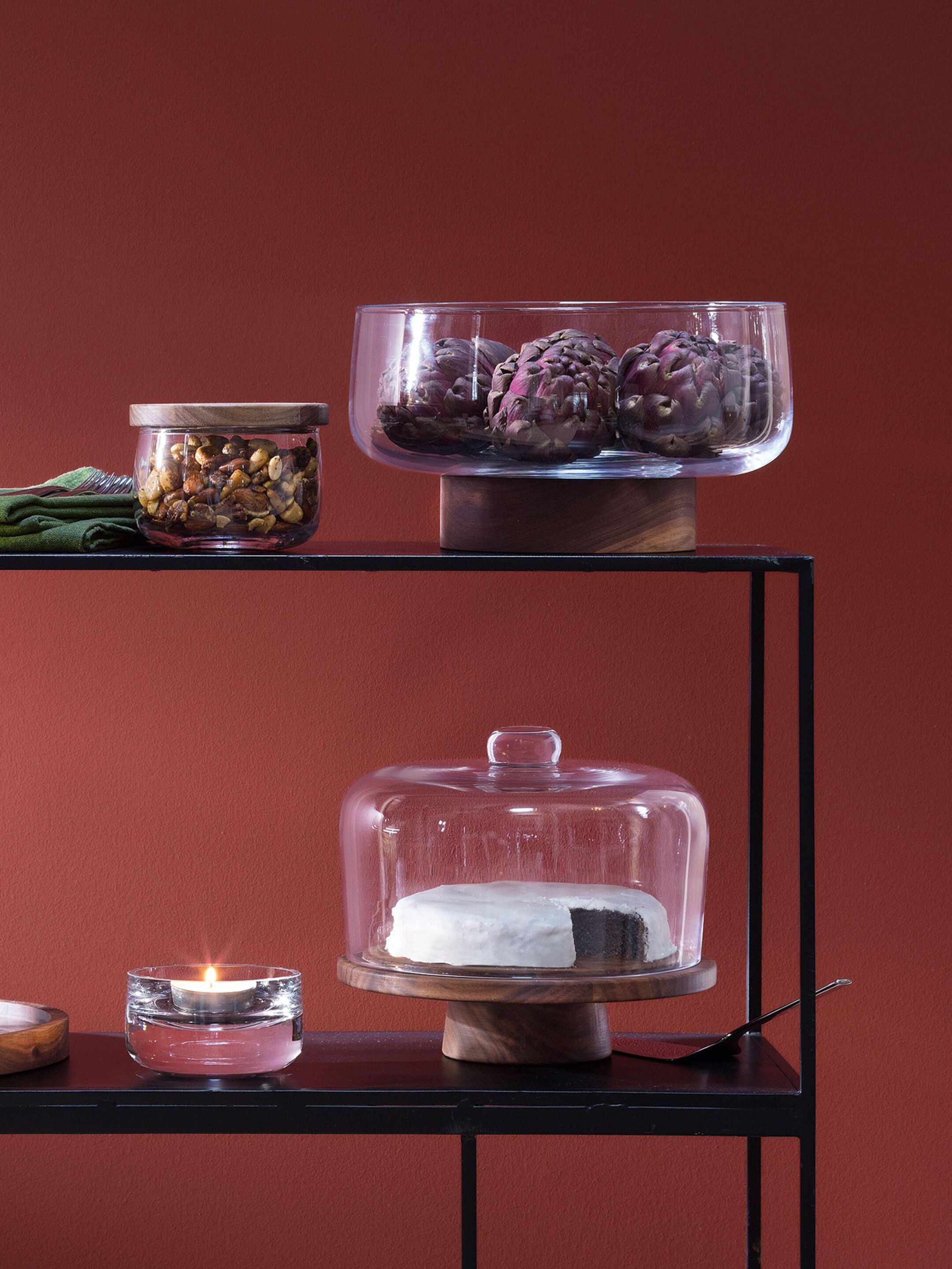 Деревянная и стеклянная чаша-Ø30cm LSA City ARCH-00050956 - Вид №3