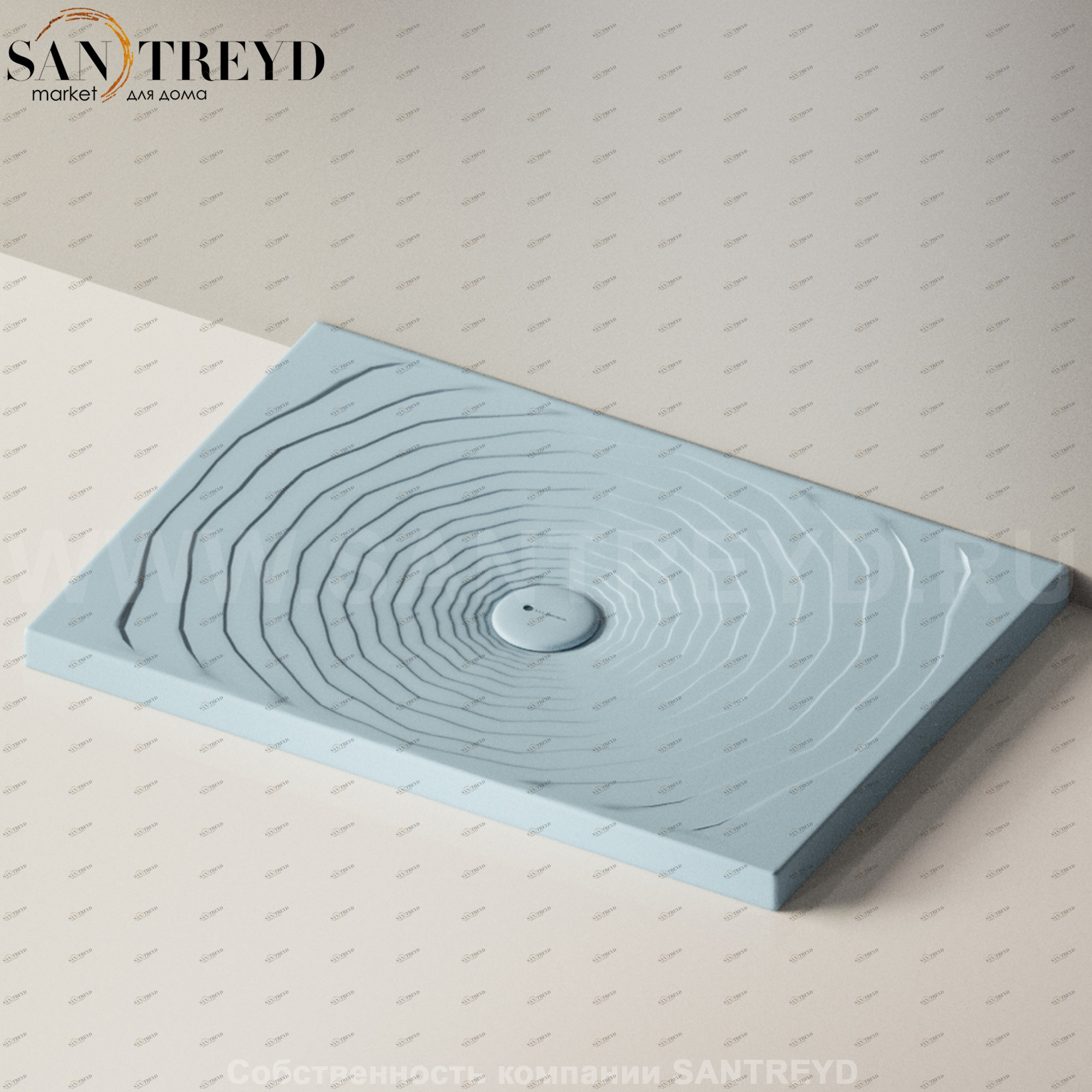 Flaminia WATER DROP Душевой поддон 100 см голубой DR100.5014 Ceramica Flaminia DR1005014