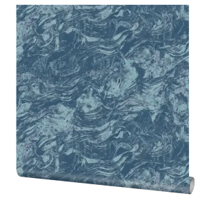 ELYSIUM Тиамат - флизелиновые обои синего цвета с абстрактным рисунком 89402913