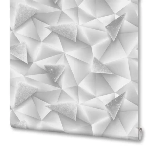 Артекс Trio - Флизелиновые обои серые с геометрическим узором 89370373