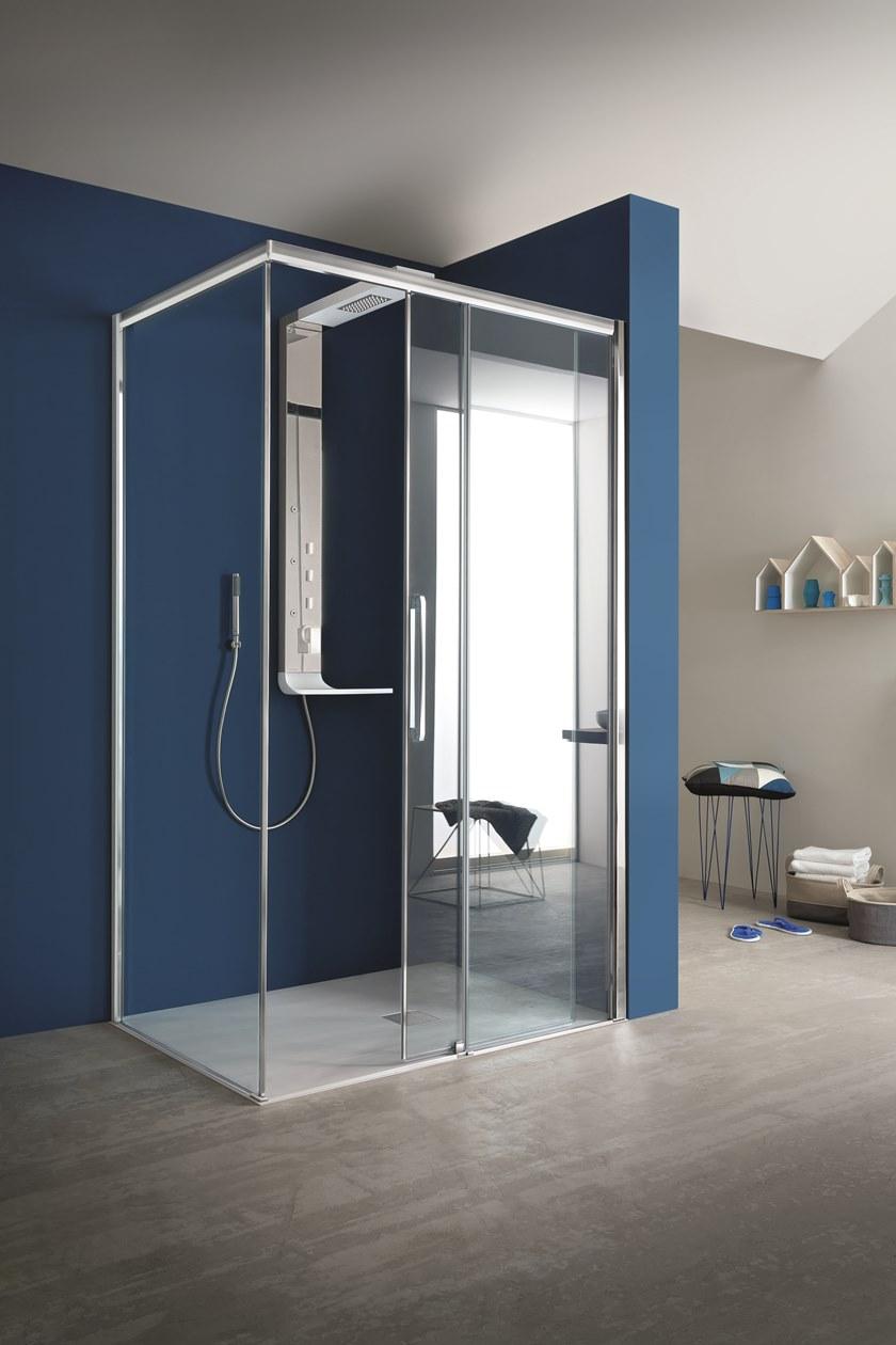ARBLU Душевой уголок угловой с раздвижной дверцей Perseo sun-id-1417579 - Вид №1