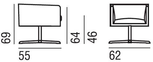 Verzelloni Съемный стул из ткани с 4 спицами Cubica sun-id-1478878 - Вид №1