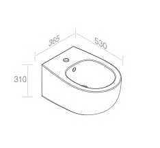 S556T1R1V0.101 Биде подвесное Dot A. e T. Italia AeT ITALIA DOT 2.0 - Вид №3