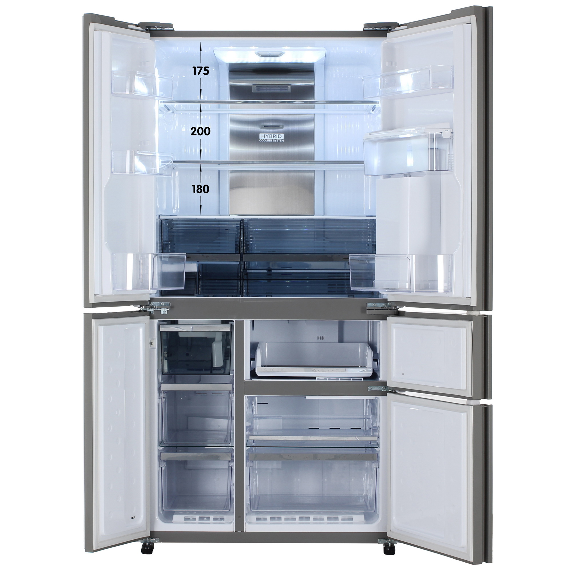 9968652 Холодильник многодверный   Sharp SJWX99ACH серый STDN-0038950 - Вид №1