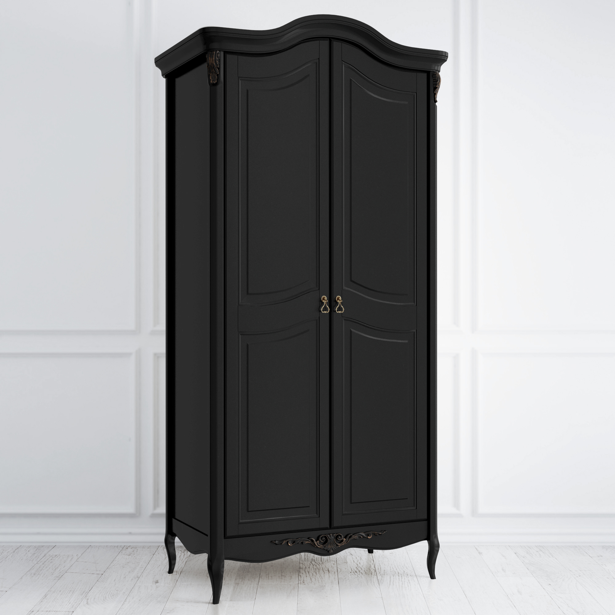 Шкаф распашной в спальню с 2 дверцами черный Nocturne KREIND NOCTURNE 00-3879890 Черный Santreyd  - Вид №1