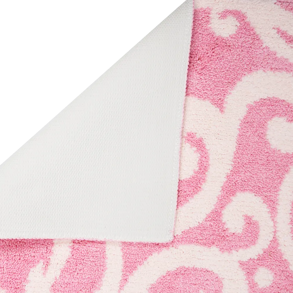 Коврик для ванной комнаты «Узоры» 50х80 см микрофибра цвет розовый MR PENGUIN STLM-2000177 - Вид №2