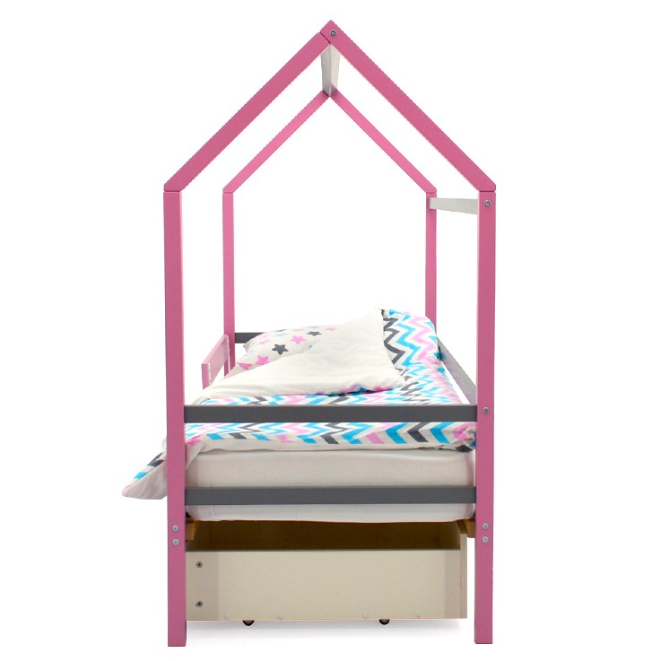 Кровать-домик детская лаванда-графит Svogen БЕЛЬМАРКО  00-3833074 Розовый Santreyd  - Вид №3