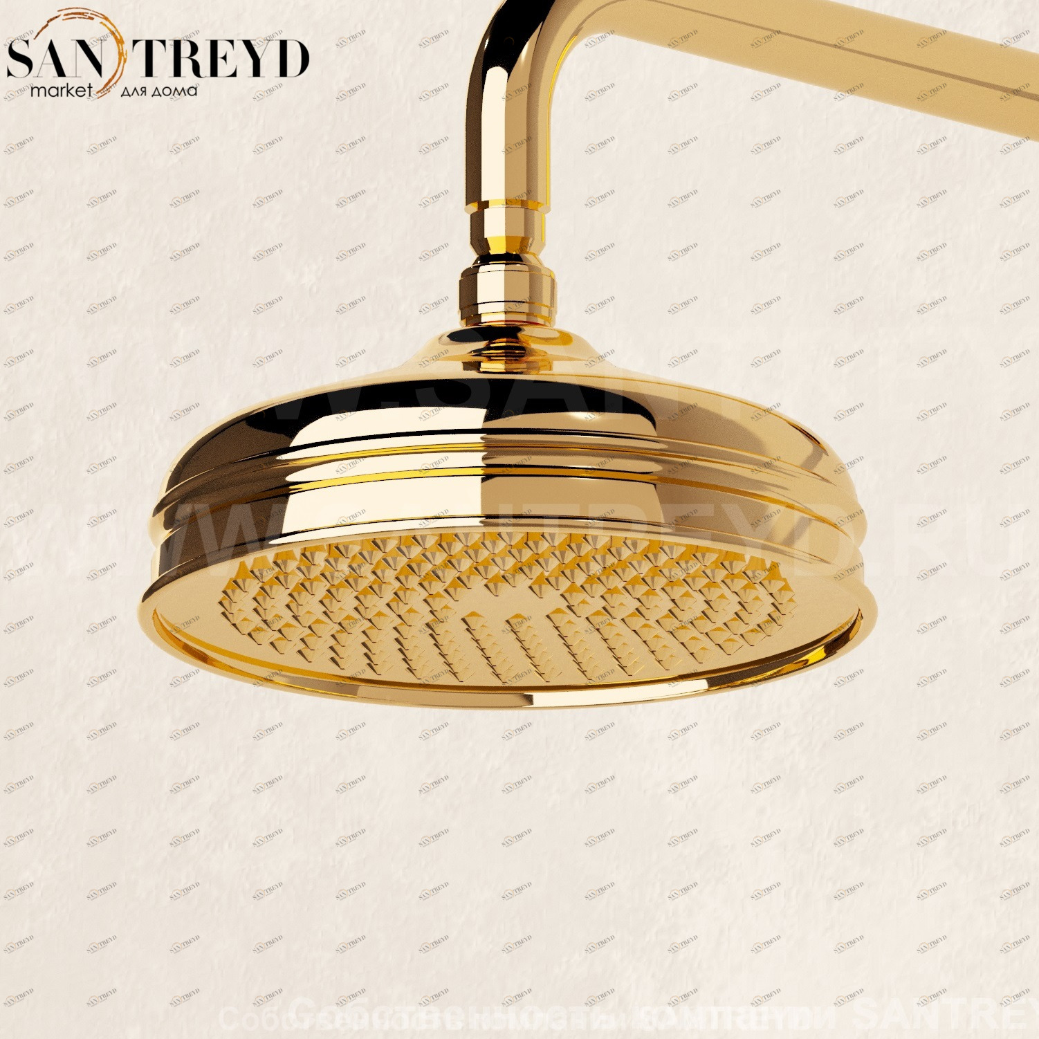 EVERGREEN Душевая лейка золотая EG650GOLD Santreyd 