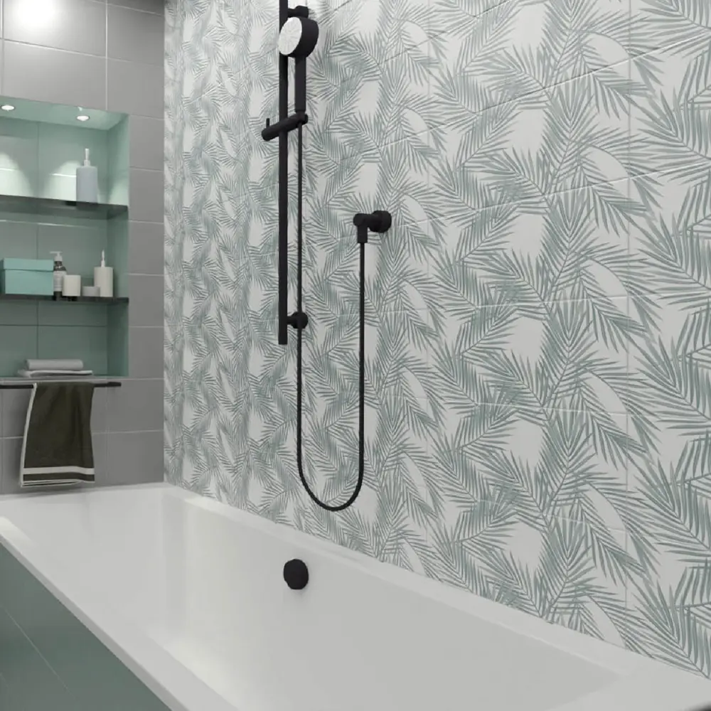 Керамическая плитка НЕФРИТ-КЕРАМИКА Эклат 40×20 см в серо-зеленых тонах 89232607