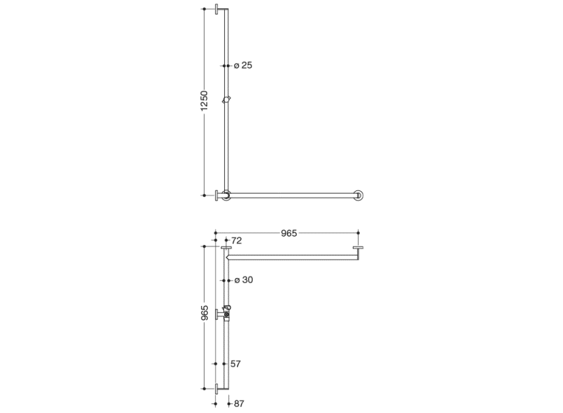 900.35.33160 Поручень для душа с выдвижным держателем для душа HEWI Greifen  - Вид №4