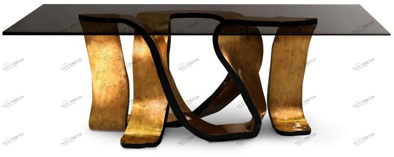 KOKET Прямоугольный стеклянный стол для гостиной Ribbon sun-id-1351858