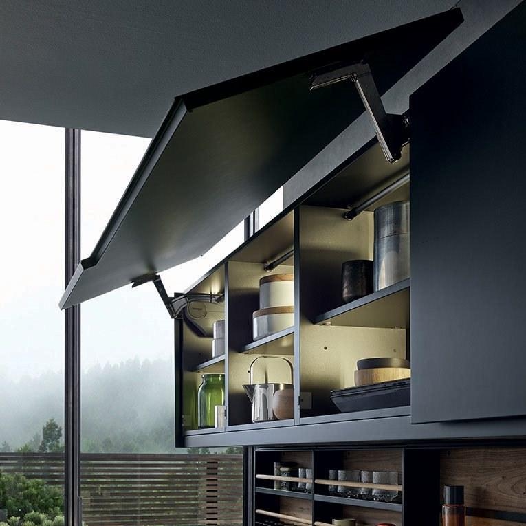 Poliform Кухня из стали и дерева с полуостровом sun-id-1424834 - Вид №36