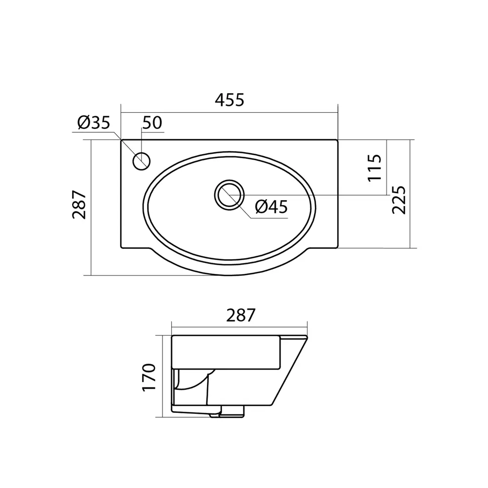 Миниатюрная раковина SANTEK Форум для компактных помещений 13147001 STLM-0002854 - Вид №2