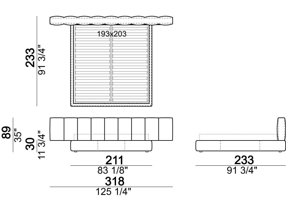 Двуспальная кровать с мягким изголовьем Arketipo Milky Way ARCH-00039095 - Вид №16