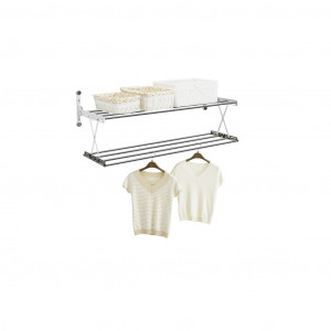 Двухуровневая сушилка для белья на стену Веллекс RH (2 полочки) RH2100 (Длина - 104см)