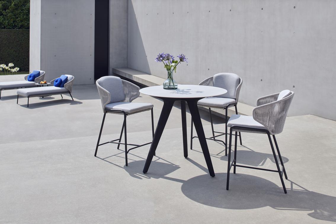 MNST311 Барный стул 61 веревка лава серебро Manutti Radius - Вид №4