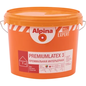 Краска для колеровки для стен и потолков Alpina Expert Premiumlatex 3 белая база A 2.5 л