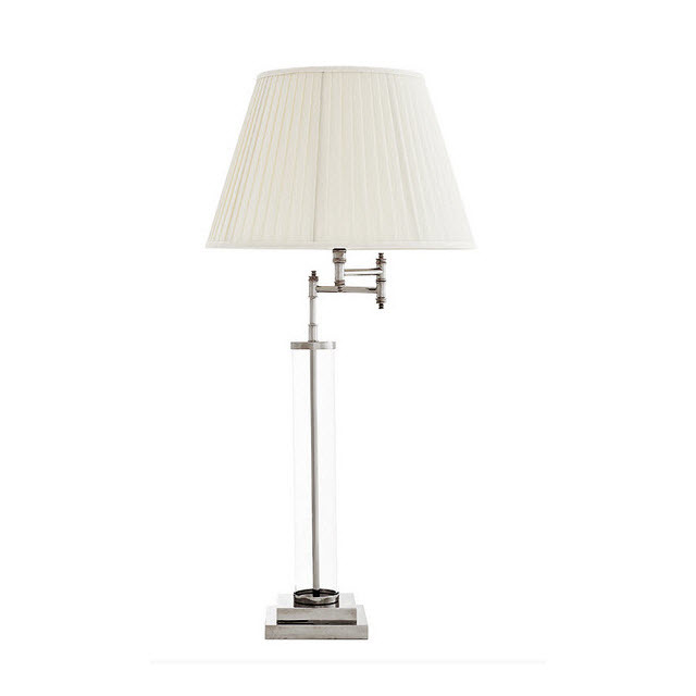 Настольная лампа Beaufort от Eichholtz хром 108486 EICHHOLTZ КЛАССИЧЕСКИЕ 061855 Белый;хром  - Вид №1