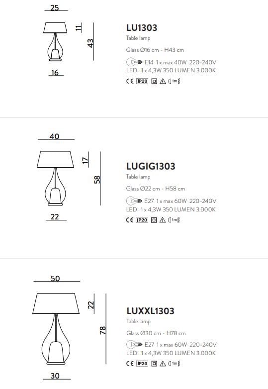 Металлическая боросиликатная стеклянная прикроватная лампа Cangini & Tucci ARCH-00002427
