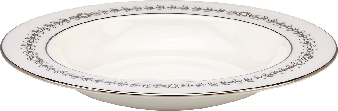 10588421 Lenox Тарелка для пасты Lenox "Королевский жемчуг" 23см (белая) Фарфор костяной 