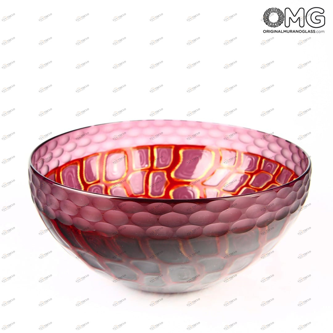 2512 ORIGINALMURANOGLASS Вазочка из дутого муранского стекла - Adriano Dalla Valentina - Original Murano Glass OMG 21 см 