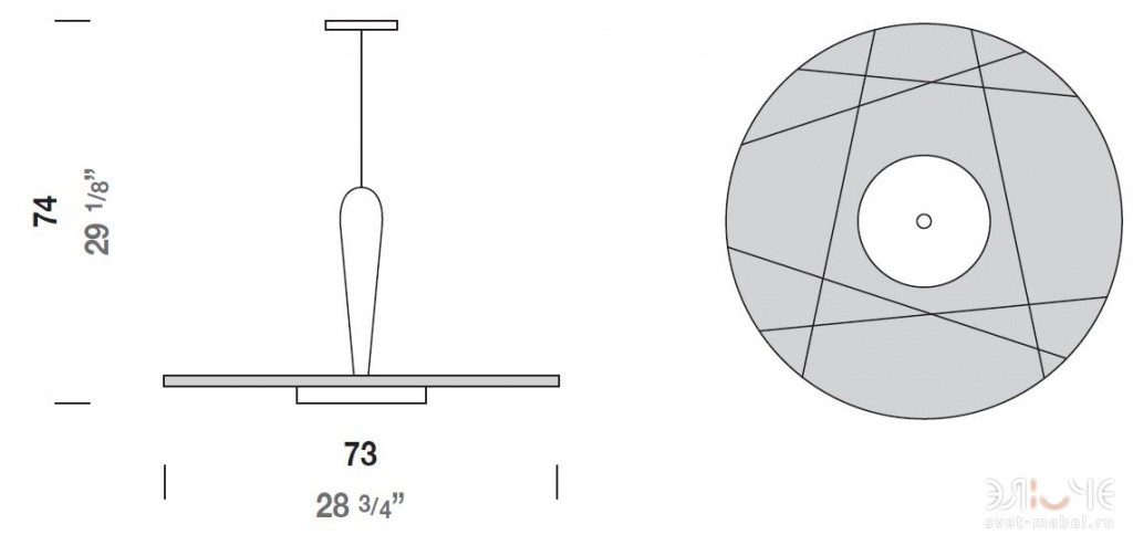 Panzeri L3322-WHI/SAT Ibis подвес 95999 - Вид №1